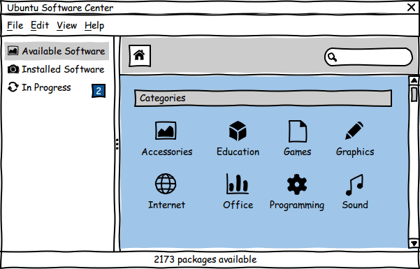 Ubuntu Software Center Mockup