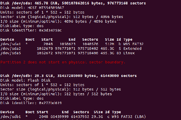 fdisk -l вывод