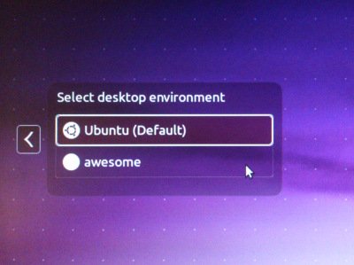 Список рабочих столов GDM показывает доступные Ubuntu и классные рабочие столы