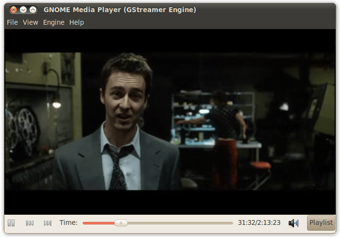 Скриншот медиаплеера GNOME