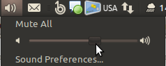 апплет управления громкостью Ubuntu