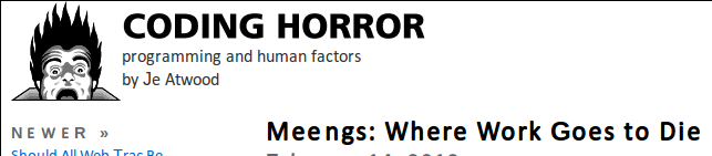 Пример из Джеффа Coding Horror, заметьте, что ff отсутствует в Jeff или ti в Meetings