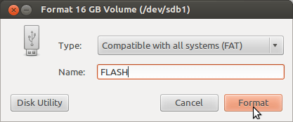 Скриншот параметров файловой системы