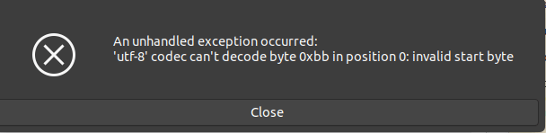 Кодек utf-8 не может декодировать байт 0xbb в позиции 0: неверный начальный байт