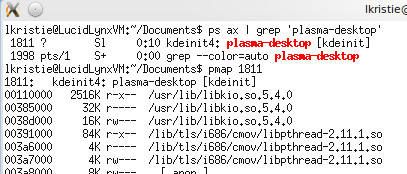 xterm pid и pmap для плазменного рабочего стола