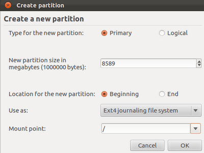 Страница установки Ubuntu 5
